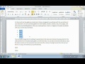 How to Use Bullet Lists in Microsoft Word 2010 - Online Tutorials