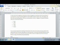 How to Use Bullet Lists in Microsoft Word 2010 - Online Tutorials