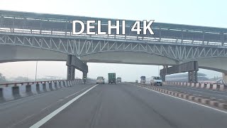 Delhi India 4K - Expressway Sunrise Drive