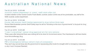 National News Headlines for 23 Jul 2019 - 8 AM Edition