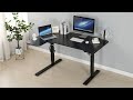 Black 59“ L-Shaped Electric Standing Desk Height Adjustable Installation video