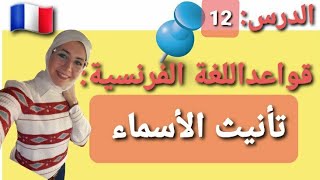 كورس قواعداللغة الفرنسيةشرح 8قواعد لتأنيث الاسماءوقائمة للأسماء الشاذة المؤنثة
