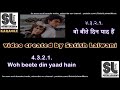Woh beete din yaad hain |  clean karaoke with scrolling lyrics