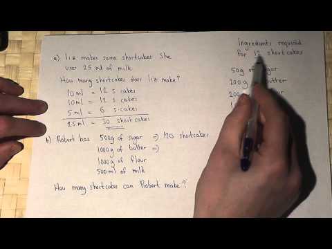 VIDEO : ratio and proportion : problems involving recipes - view my channel: http://www.youtube.com/jayates79. ...