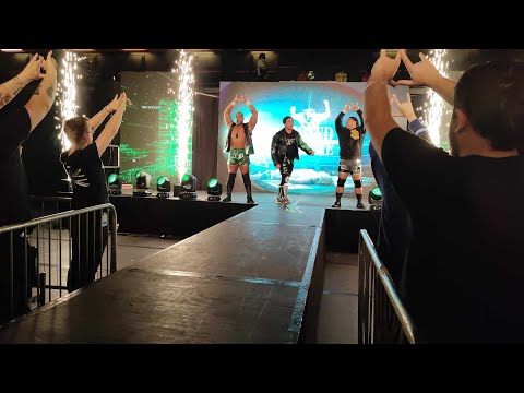 United Empire's Jeff Cobb, Henare and TJP entrance at NJPW Royal Quest III