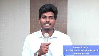 Pawan Ashish 19th AIR CA Foundation May 18 Chennai Branch