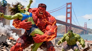 Red Hulk Vs She-Hulk When Fury Meets Fire World Breaker Hulk