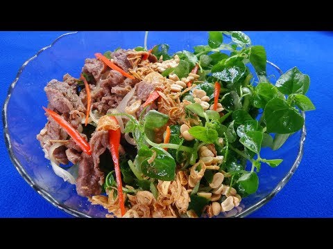 Món Ăn Ngon GỎI BÒ TRỘN RAU CÀNG CUA nhâm nhi mê ly