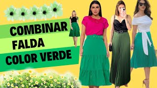 Combina Así Tu Falda De Color Verde Tendencias Moda Y Estilo Mujer 2024