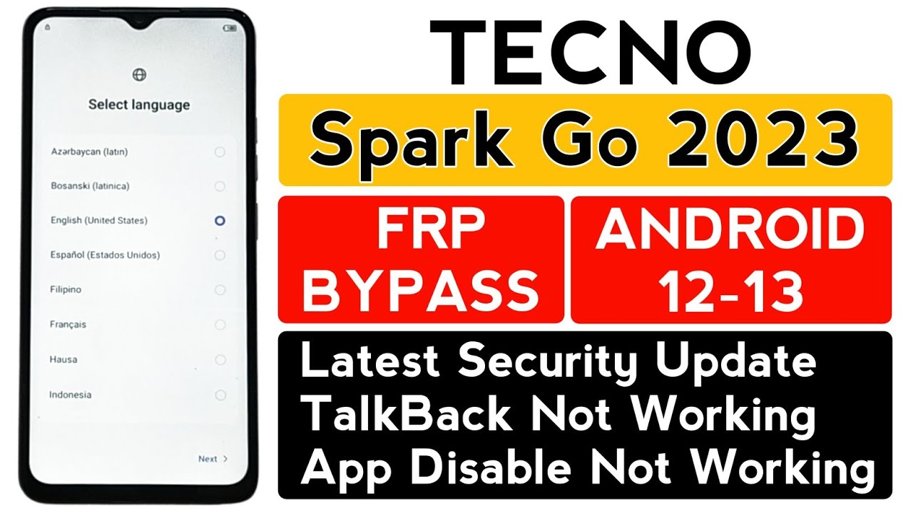Tecno Spark Go 2023 (BF7) Frp Bypass without pc. (Fixed Tecno Spark Go 2023 (BF7) Frp Bypass without pc. (Fixed