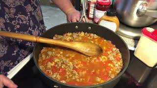 Simply Sara Cheeseburger Pasta Skillet Part 1