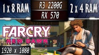 1X8 Vs 2X4 Far Cry New Dawn R3 2200G Rx 570 1080P Ultra Benchmark Test