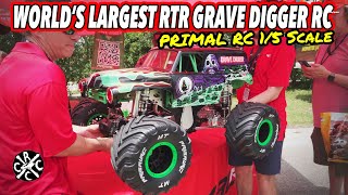 World's Largest RTR Grave Digger RC Unveiled By Primal RC At The Monster Jam World Finals. 1/5 Scale