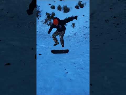 kickflip on a snow skate