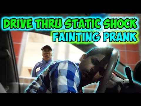 Drive Thru Static Shock Fainting Prank...