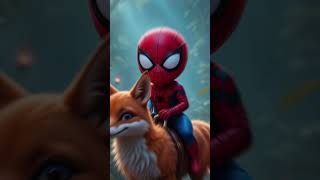 Fox Spider Man Sitting In Fox In Jungle