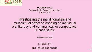 The Multilingualism And Multicultural Effect On Individual Oral Literacy & Communicative Competence
