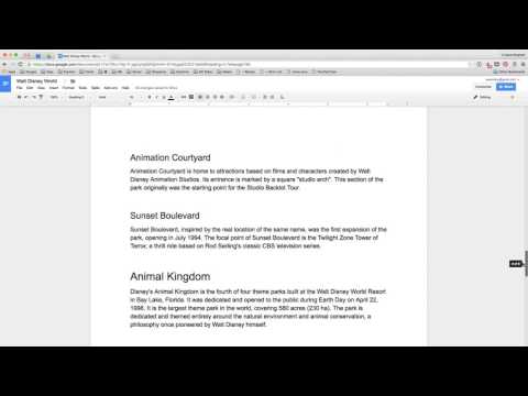Google Docs Using Text Styles and Table of Contents or Document Outline to Organize a Google Doc