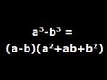 a cube minus b cube - Algebra identity Derivation