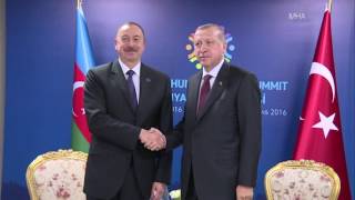 Hurbaşkanı Erdoğan, Azerbaycan Hurbaşkanı Aliyev Ile Görüştü