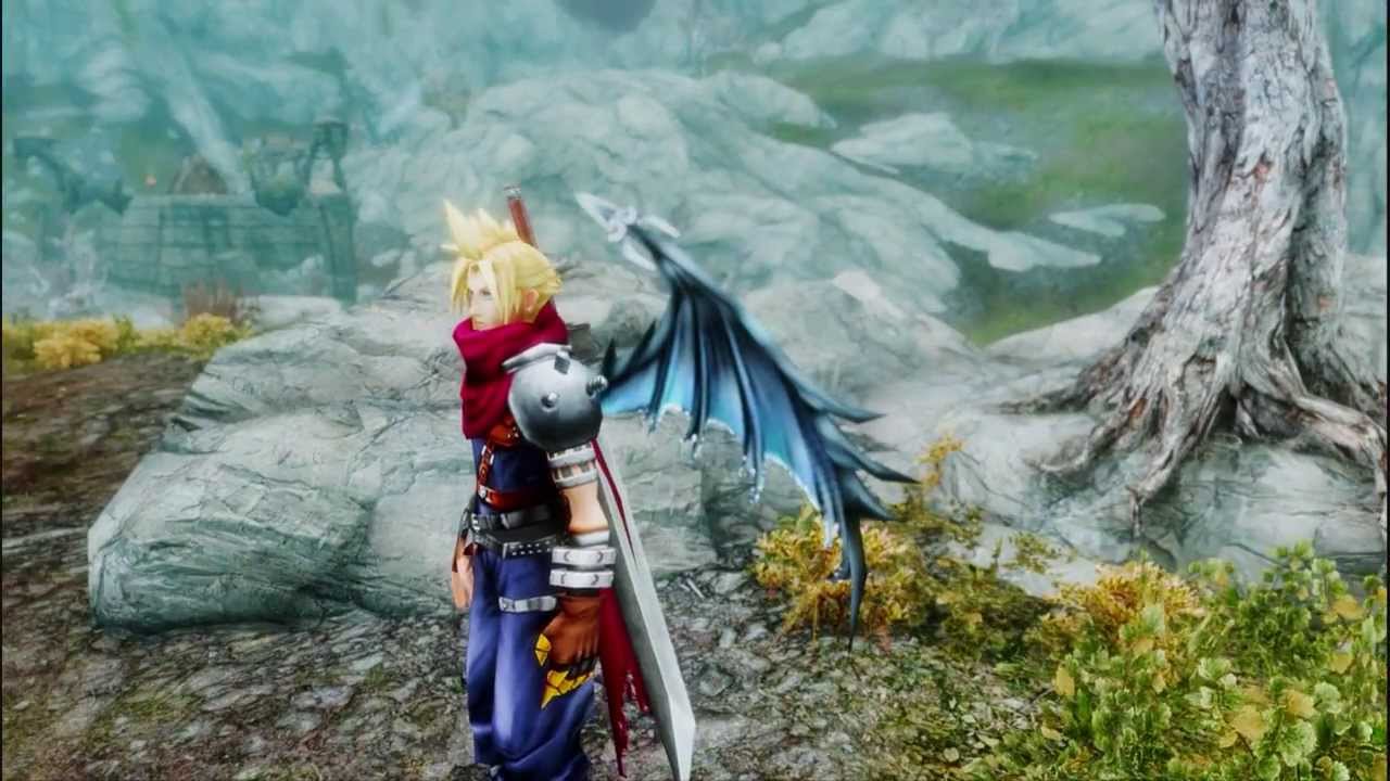 Skyrim Dark Cloud Strife Dissidia MOD - YouTube