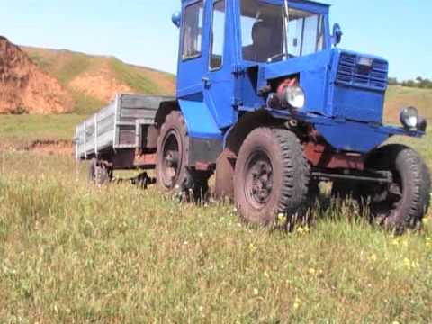 Пахота самодельным трактором Пахота самодельным трактором