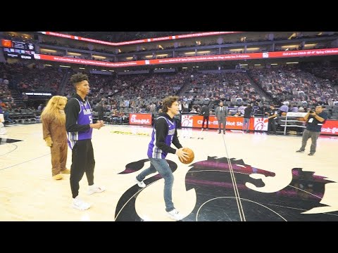 HALF COURT CHALLENGE IN FRONT OF 15,000 PEOPLE! NBA ARENA