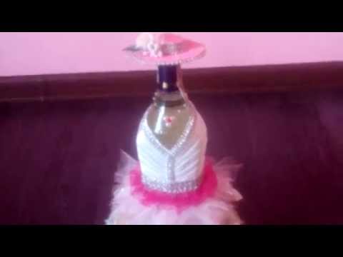 Как украсить бутылку мартини