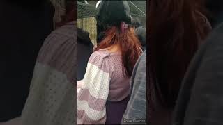 Beautiful Girl In Crowd Enjoying Indian