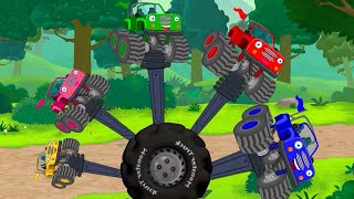 Monster Truck Finger Family, Nursery Rhyme And Cartoon Video For Kids