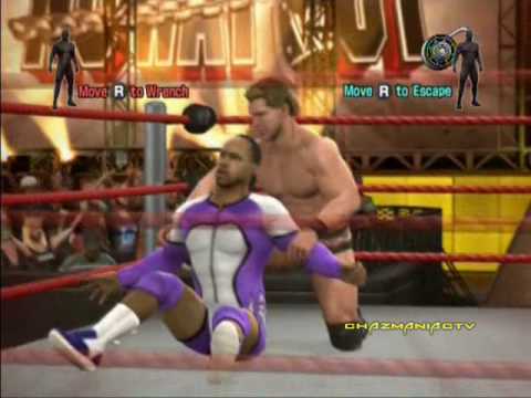 WWE SmackDown Vs Raw 2009 (PS3) - Chris Jericho vs Montel Vontavious Porter (MVP) both in DLC attires.  WWE SVR 2009 SMACKDOWN VS RAW Y2J CHRIS JERICHO