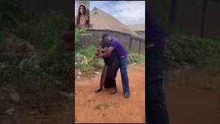 Nollywood Veteran Actress, Patience Ozokwo So Excited To Meet Actor Ernest Obi On A Movie Set.