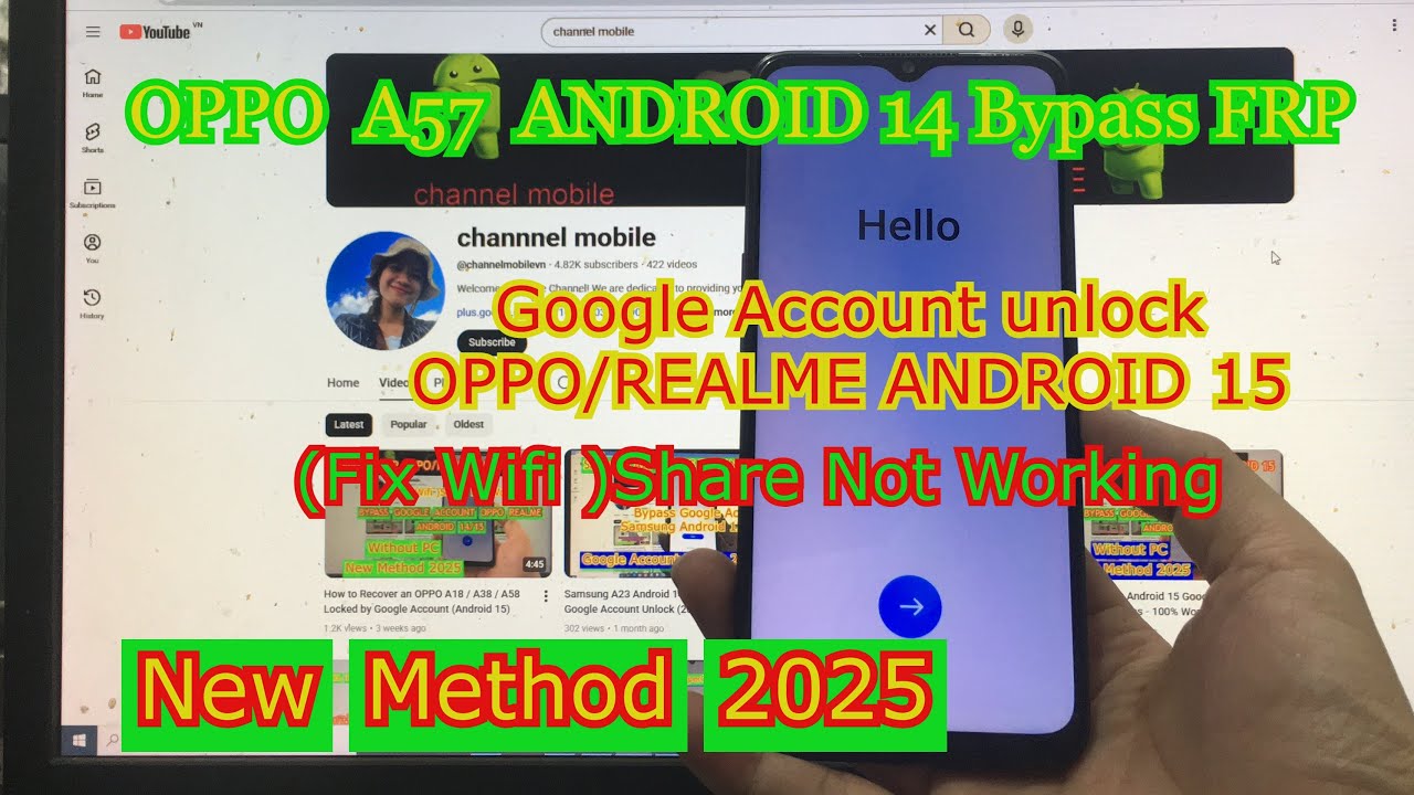 OPPO A57 Google Account Unlock | Android 14 FRP Bypass OPPO A57 Google Account Unlock | Android 14 FRP Bypass