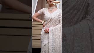 Den Glow Introducing Our Er-Colored Embroidered Organza Saree Khazana Sarees