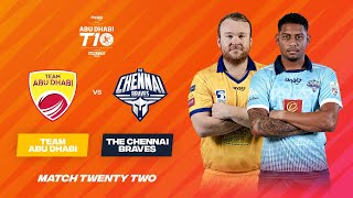 Match 22 HIGHLIGHTS | Team Abu Dhabi vs The Chennai Braves | Day 10