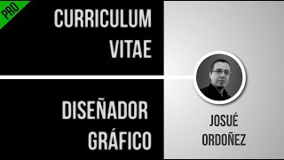 Josue Ordoñez-Curriculum Vitaediseño Gráfico
