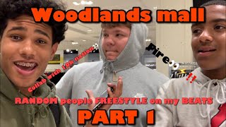 Asking RANDOM People to Freestyle on My BEATS At the Woodlands MALL!!! Ft. 10K Nation (Part1)