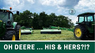 Oh Deere ... his & hers - lets go mow hay! #WieczorekFarms #FarmHer