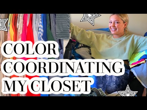 Reorganizing and Color Coordinating my Closet! - YouTube