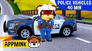 appMink Police Vehicles | Police Cars & Police Helicopters Kids Videos