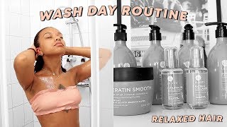 My Current Wash Day Routine For Relaxed Hair.