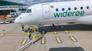 Widerøe Embraer E190-E2 Jetbridge Docking Hd Cab View London Stansted Airport Egss