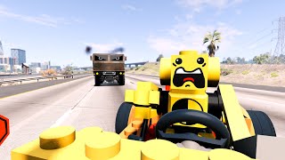 Crazy Constructor Running Away From Monster Car - Beamng.drive V0.31