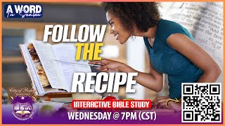 Follow The Recipe Dr. Frank Jones Iii Wednesday, September 3, 2025