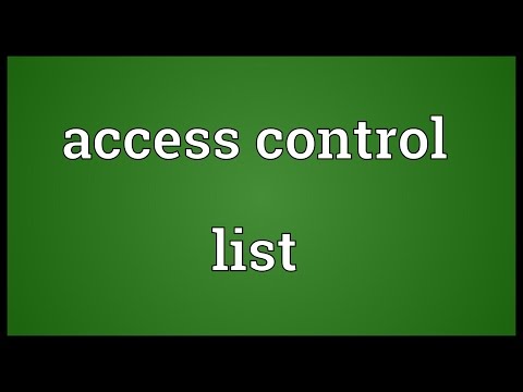 Header of Access Control List