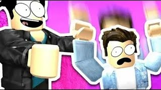 Pushing People Off A Cliff In Roblox