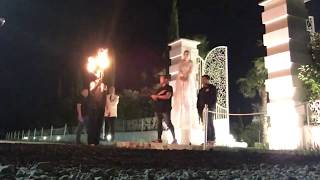 Intrattenimento con Fuoco e Trampoliere Ali Led: Accoglienza Matrimonio