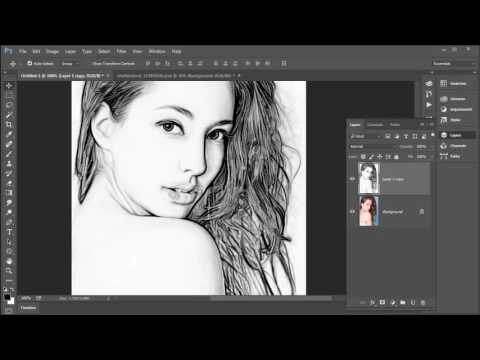 12 เปลี่ยนภาพถ่ายเป็นภาพวาดเส้นดินสอ