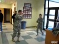 Military Chick High Kick Fail