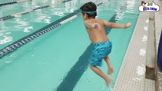 Kid swimming in the pool | Family Fun Pool Time | Kids swimming lessons | #JaiBistaShow